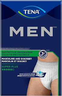 Tena Men Super Plus Protective Underwear S/M, 16 Count