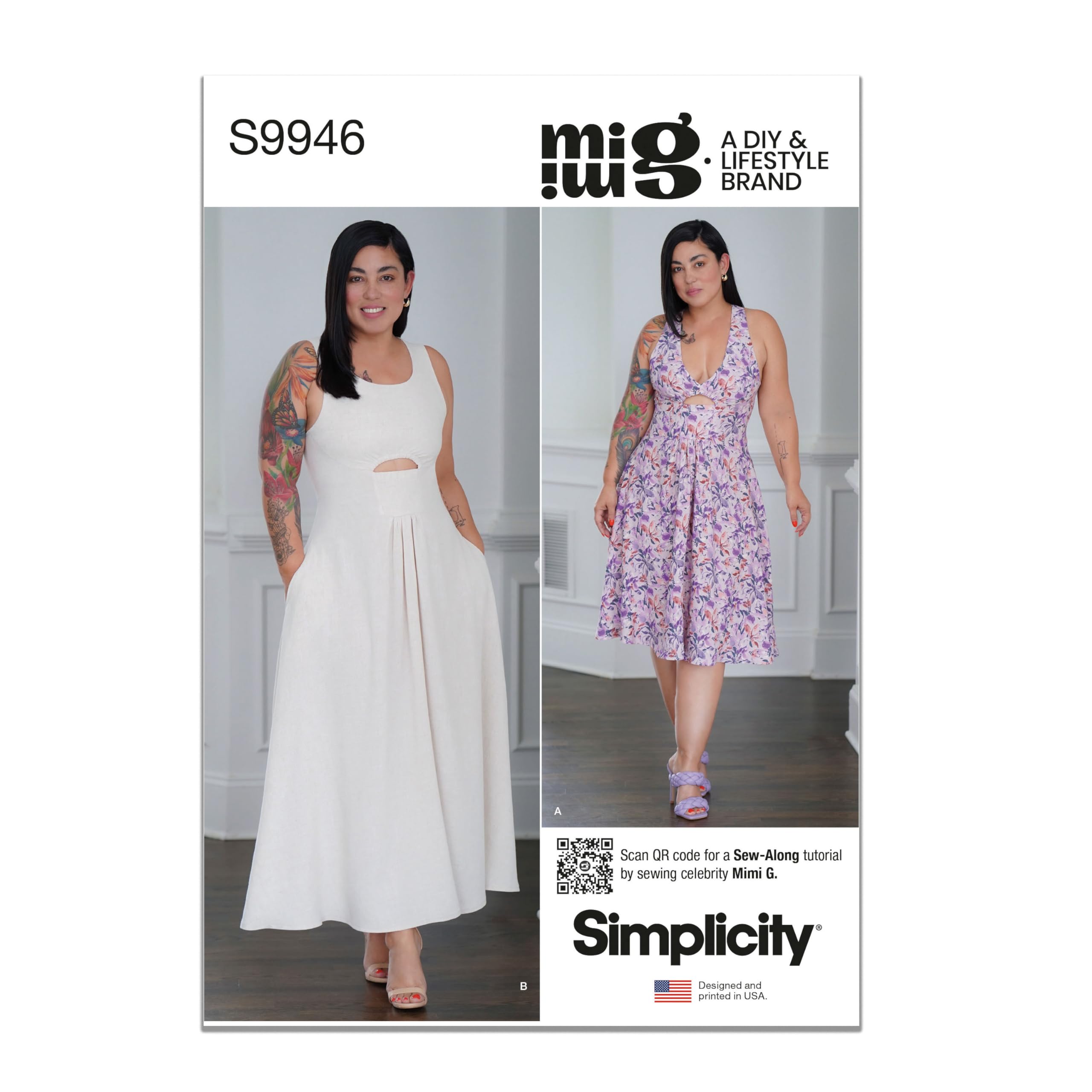 Cartamodello Vestito Donna Taglie 16-24 - Facile Da Cucire Per Maglie E Cotoni Elasticizzati - Foto 3