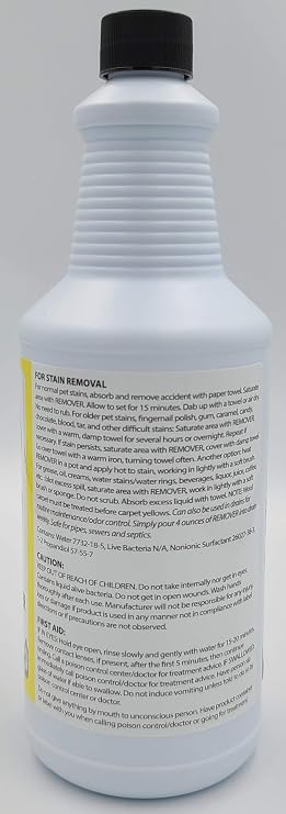 Todd Bosley's World Famous Professional Strength Pet Stain & Odor Remover - 3 Quarts - Powerful Enzymes That Remove The Odor Completely, Not Just Mask It, Leaving An Incredibly Pleasant Scent Behind!