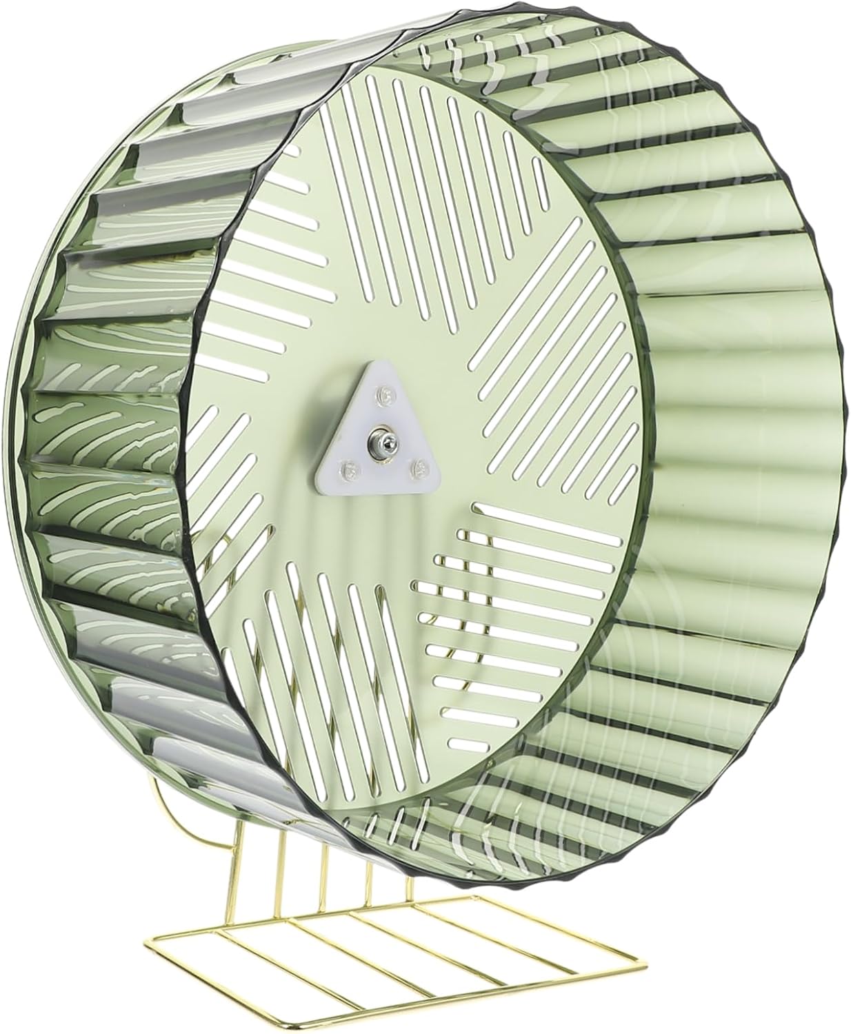 Silent Large Hamster Wheel with Gold Stand Stable Running Exercise for Small Pets Decorative and Hedgehog Wheel Noise Cage Accessory for Active