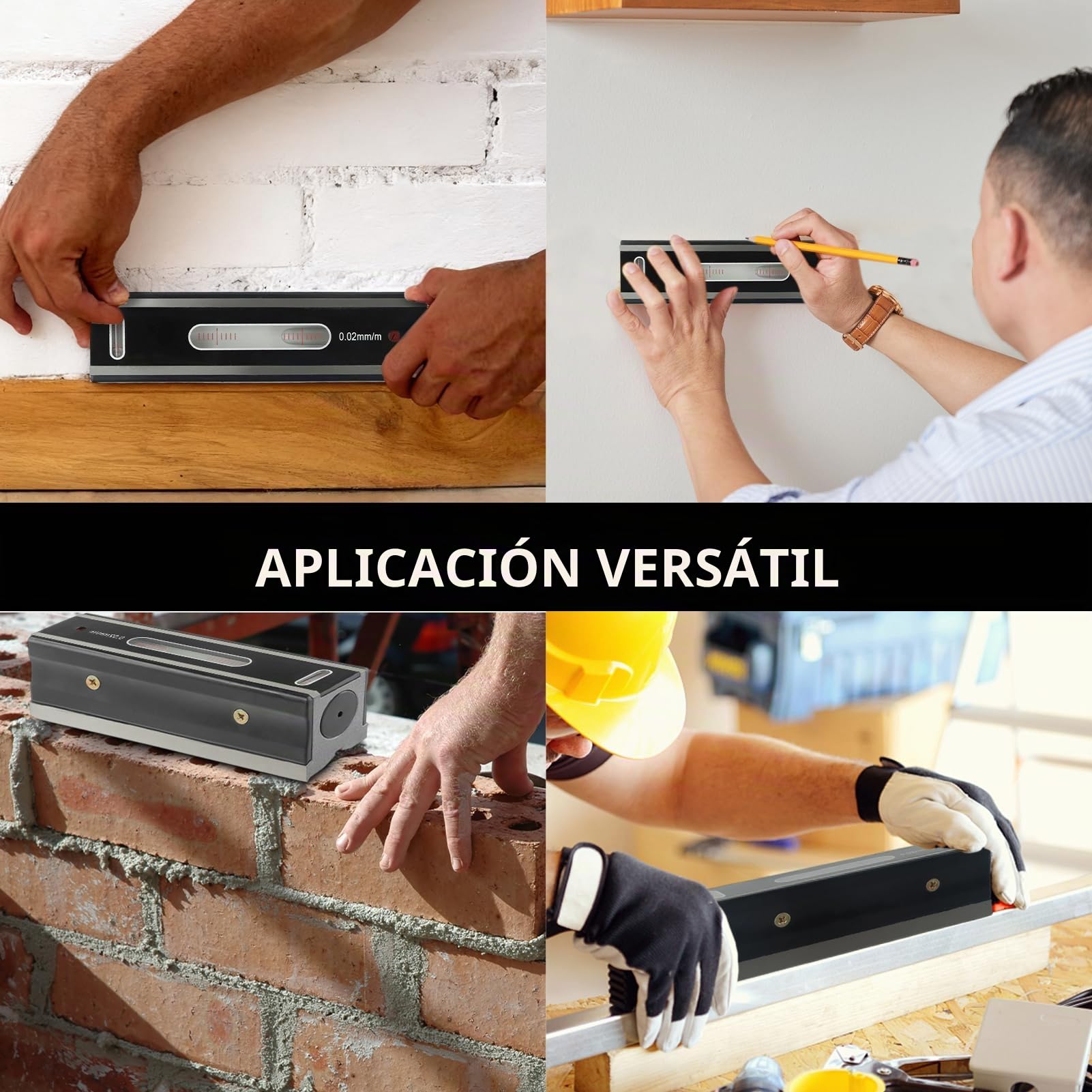 Nivel de tira de alta precisión de 0,02 mm, 100/150/200, nivel de ajuste de acero de grado industrial, 100 mm
