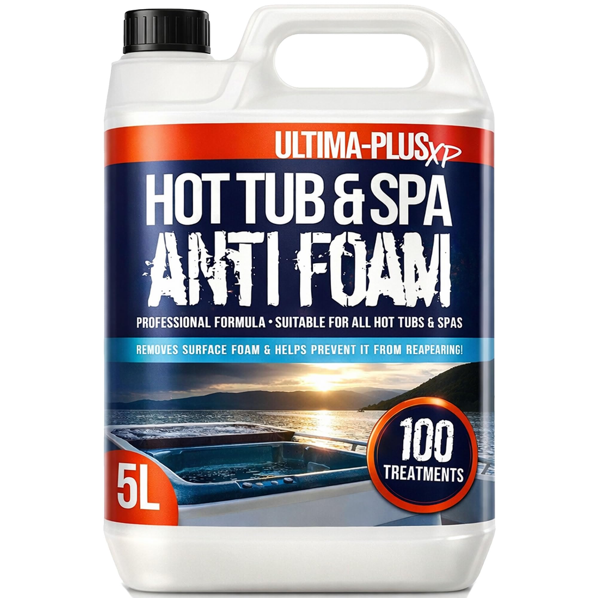 Ultima-Plus XP Mousse Anti-Mousse pour Jacuzzi et Spa - Élimine Rapidement et Facilement la Mousse de Surface - Convient à Tous Les jacuzzis (5 litres)