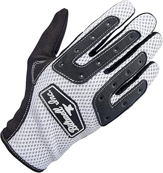 Biltwell | Anza | Motorcycle Gloves | Abrasion Resistance | Breathable Fabric | Rubber Knuckle Gaurds | Open Cuff