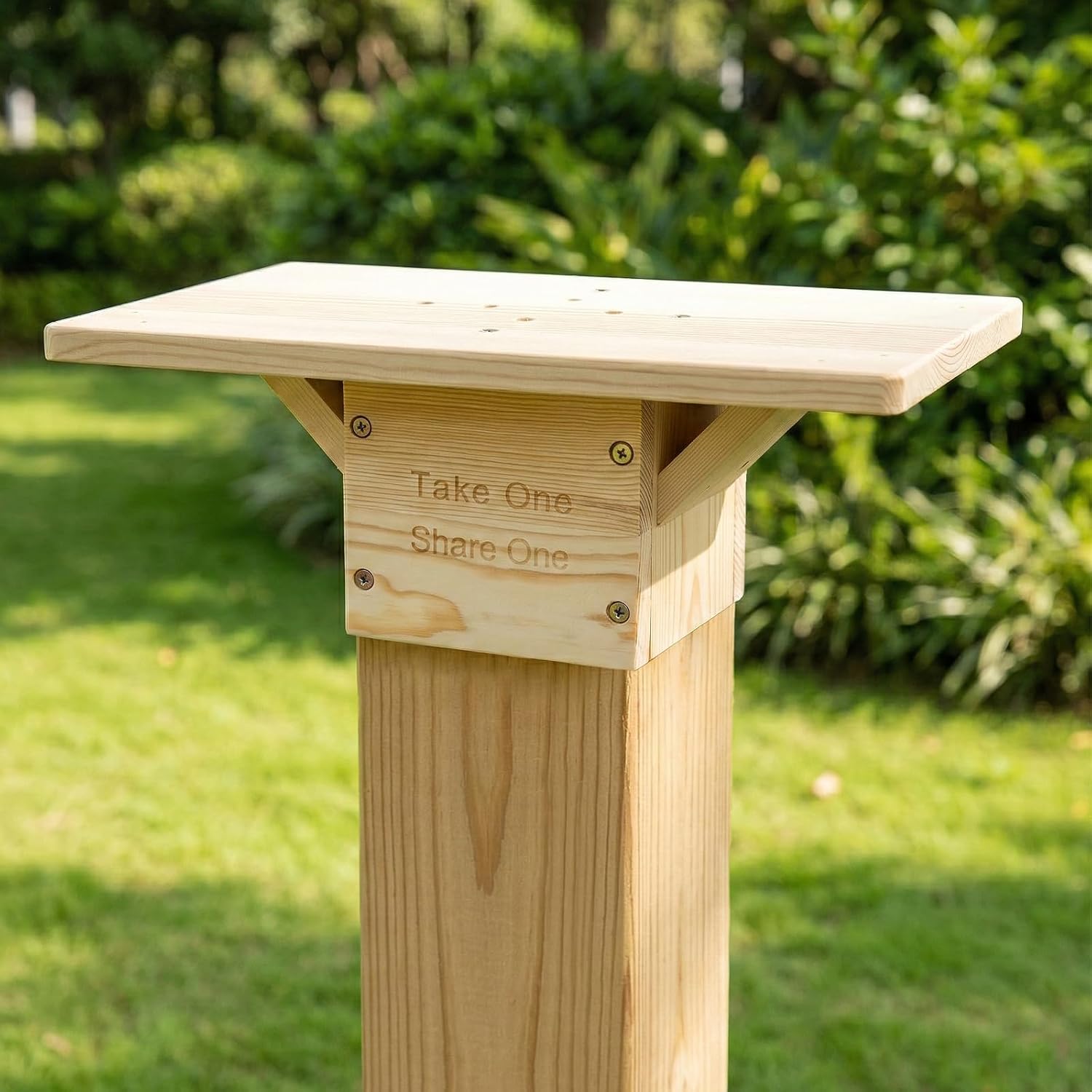 Outdoor Little Library Mount for 4x4 Post, Library Book Box Bracket Holder