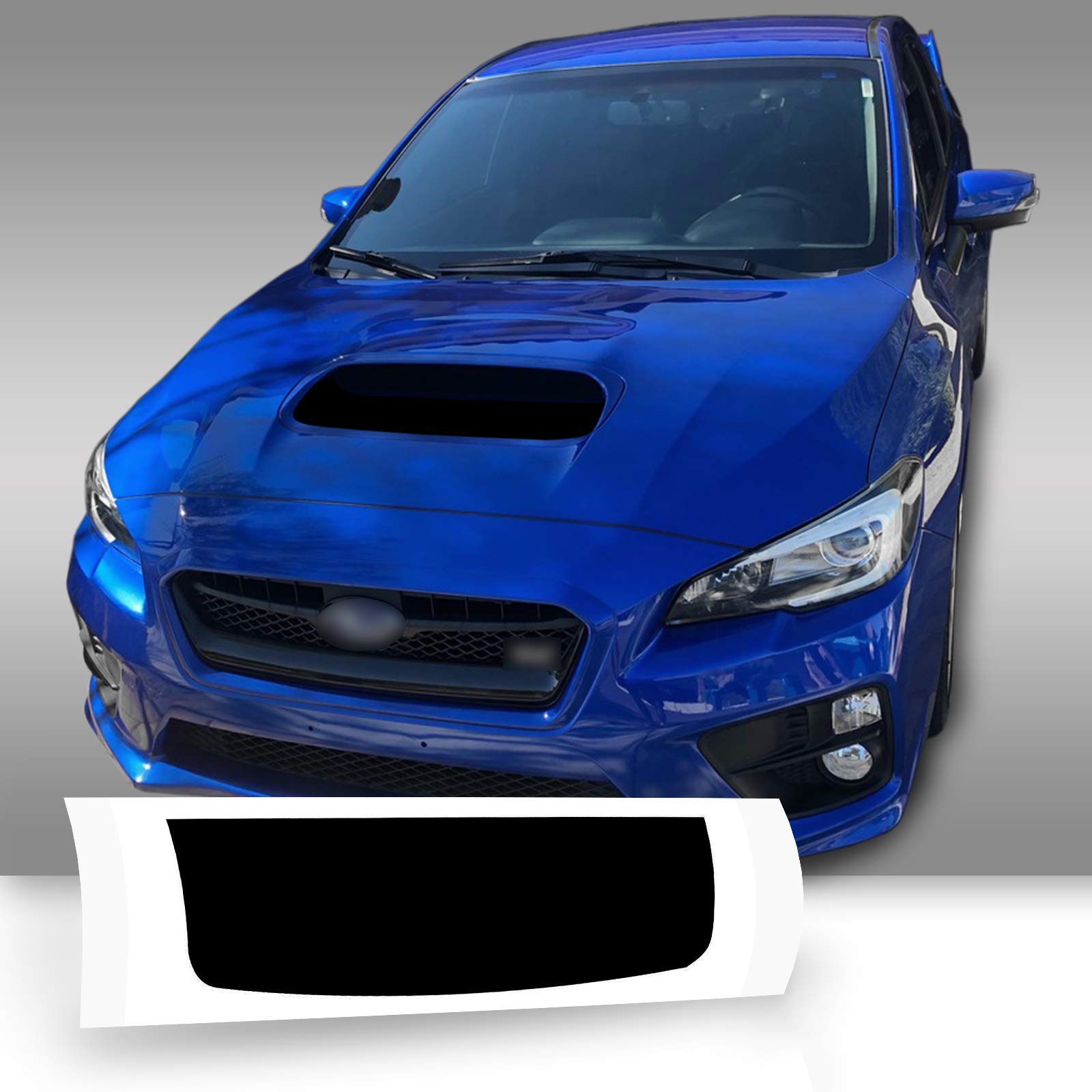Hood Scoop Vinyl Decal Overlay Wrap Trim Inserts Sticker Compatible with and Fits WRX STi 2015 2016 2017 2018 2019 2020 - Glitter Gloss Black