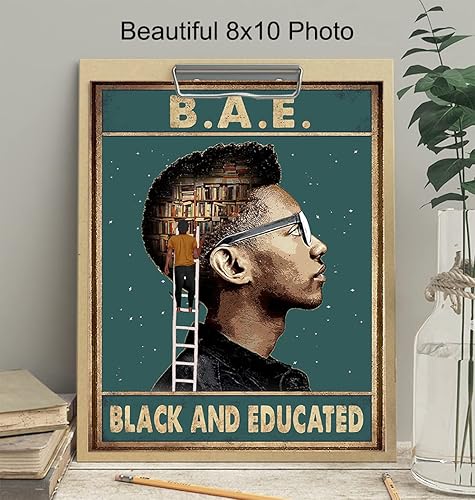 Miniatura 4 de African American Wall Art Classroom Decor - Black Art - Inspirational Wall Decor - African American Boys, Men - Motivational Posters - Positive