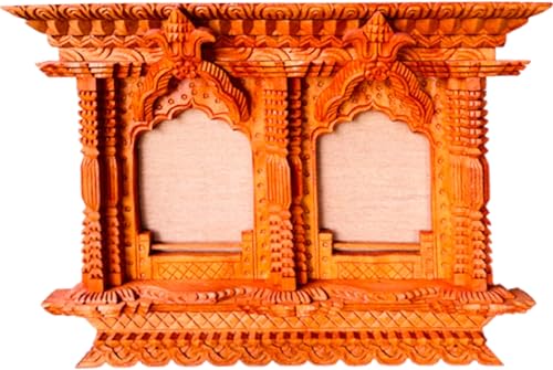 Marco de fotos de madera maciza de 12 x 10 pulgadas nepalí antiguo con excelencia arquitectónica para decoración de la casa, marco de fotos vintage,