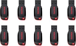 SanDisk 8GB Cruzer Blade USB 2.0 Flash Drives (10-Pack) SDCZ50-008G - Compact Reliable Storage