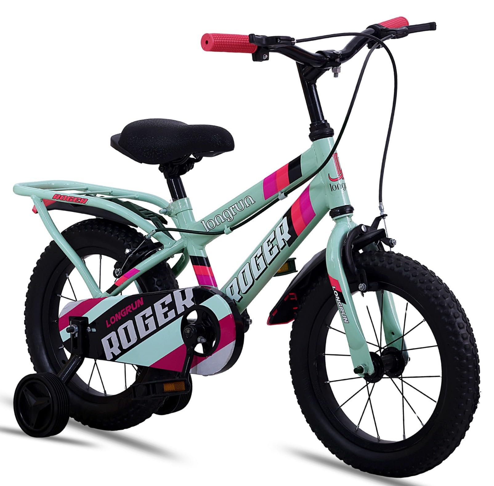 longrun Roger 14T Kids Bicycle for 2-5 Years with Training Wheels | 95% pre-assembled, adjustable seat, easy 4-step setup, sturdy frame, front & rear mudguards, ideal for boys & girls.-picture-50
