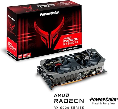 Miniatura 3 de PowerColor Red Devil AMD Radeon RX 6600 XT - Tarjeta gráfica para juegos con memoria GDDR6 de 8 GB, alimentada por AMD RDNA 2, HDMI 2.1
