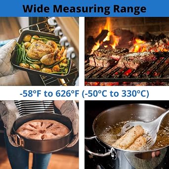 Digital Instant Read Stem (12) Thermometer with Lollipop Head for Food Preparation, Cooking, Baking, Grilling, Brewing