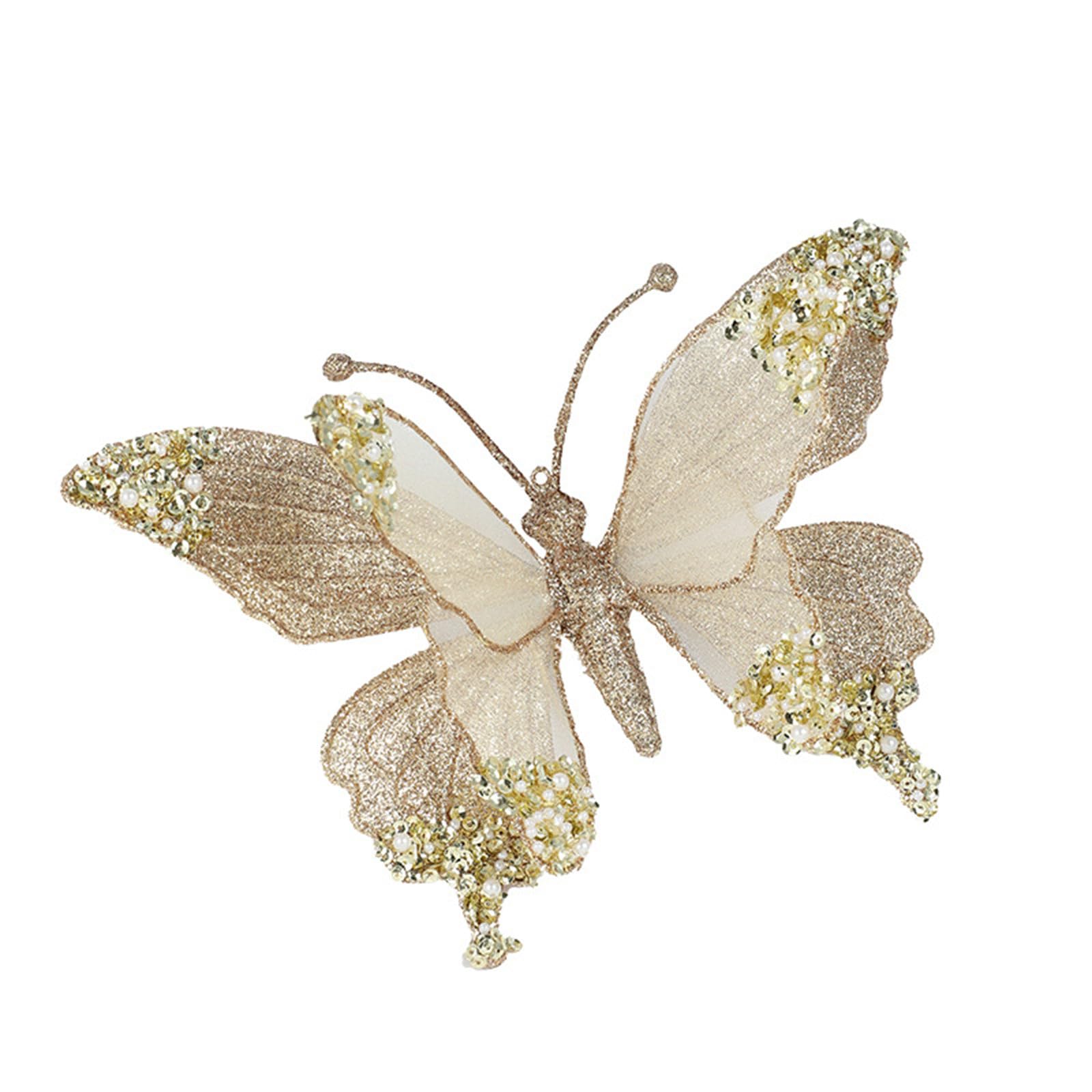 Decorazioni natalizie da appendere facili da usare, 5 pezzi, a forma di farfalla, libellule, ornamento per case, decorazioni per feste di vacanza, decorazioni da appendere
