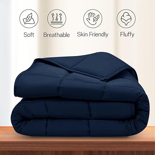 Miniatura 5 de Lux Decor Collection - Edredón acolchado pesado de calidad premium, relleno de edredón, con pestañas de esquina, relleno de microfibra de felpa,