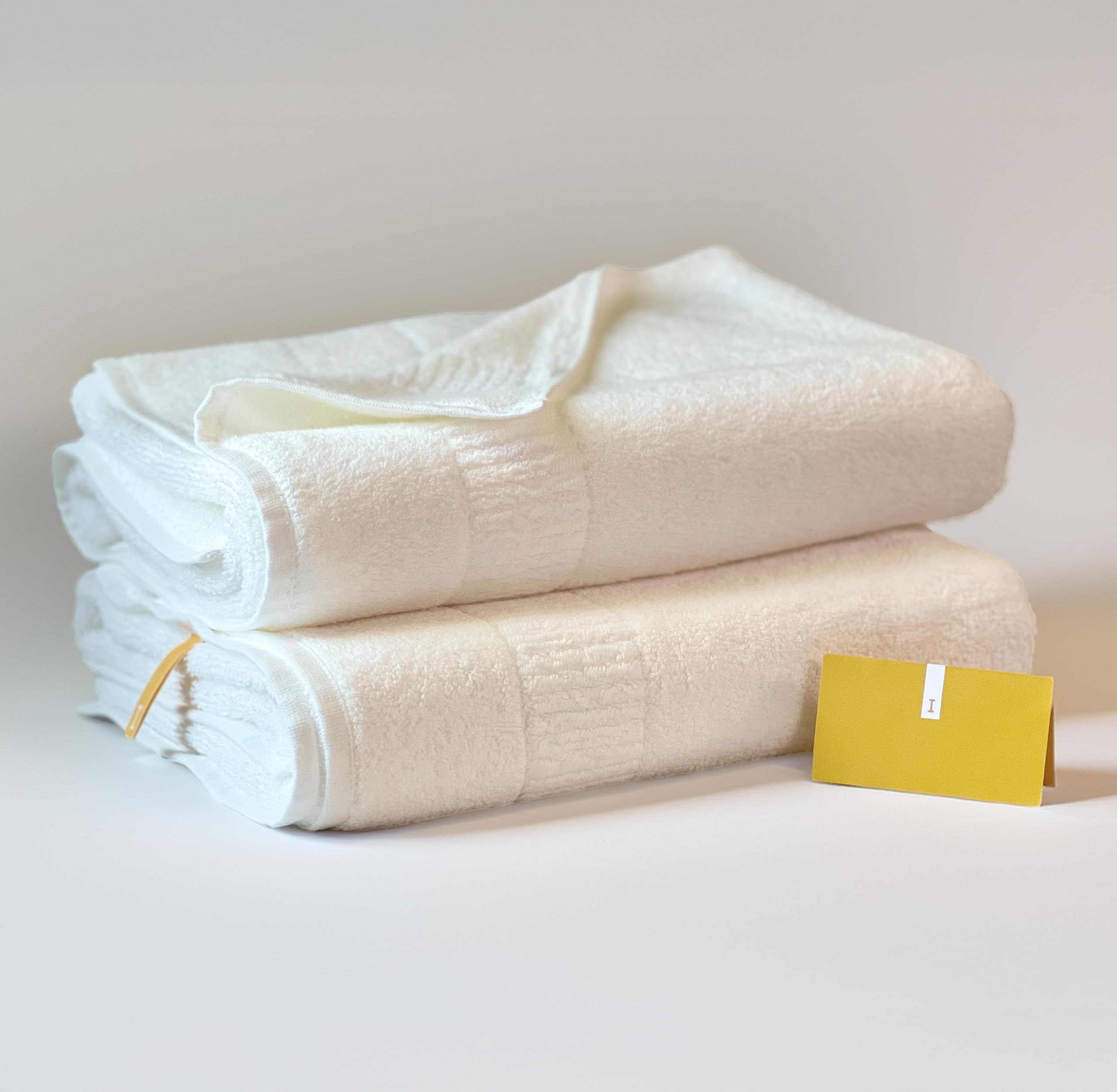 Extra Absorbent Organic Cotton Towels Soft Lightweight Plush Made in Japan Oeko-Tex Class 1 Certified White Bath Towel