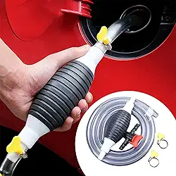 Bomba de sucção líquida multifuncional, bomba manual de transferência de combustível mangueira de gasolina, bomba de sifão portátil para gasolina diesel e outras águas líquidas, com mangueira de sifão de 3,2/6,5/3 m (3 m)