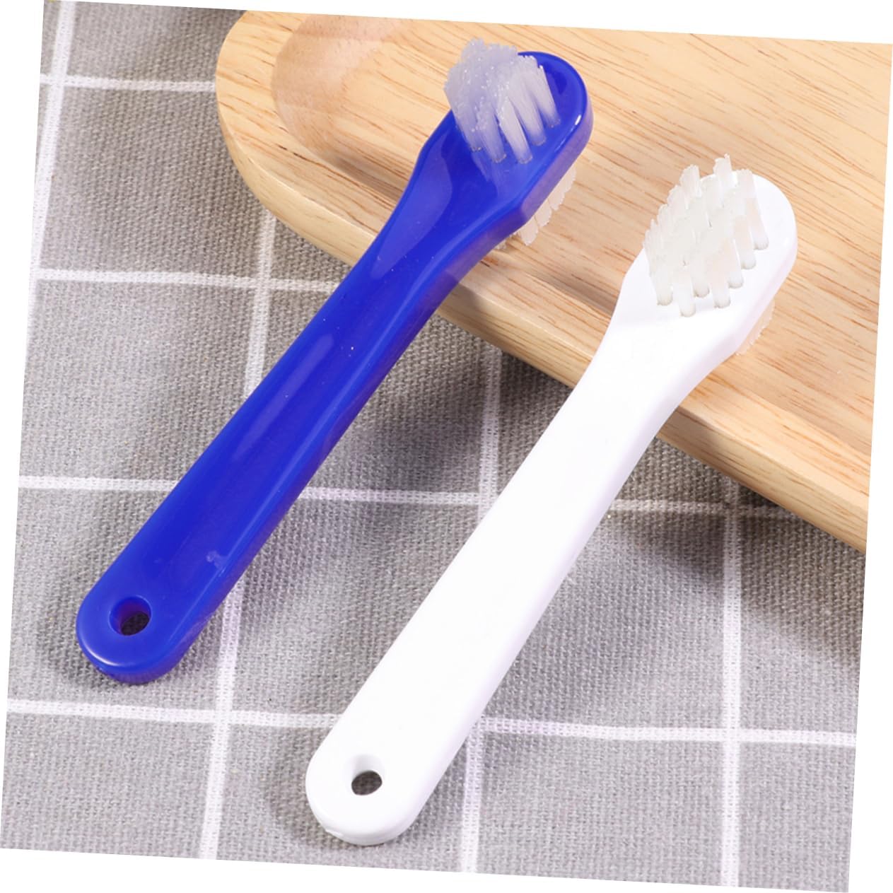 8pcs Portable Double-Head Dental Brush Set for Denture Cleaning Mini Creative Household Toothbrush for Travel and Daily Use