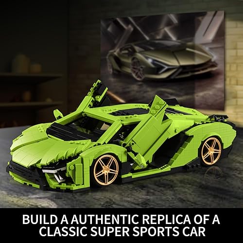 Miniatura 2 de Mould King 10011 Mini SAI Sports Car MOC Bloques de construcción y juguete de construcción, modelo de autos coleccionables para adultos, modelo de