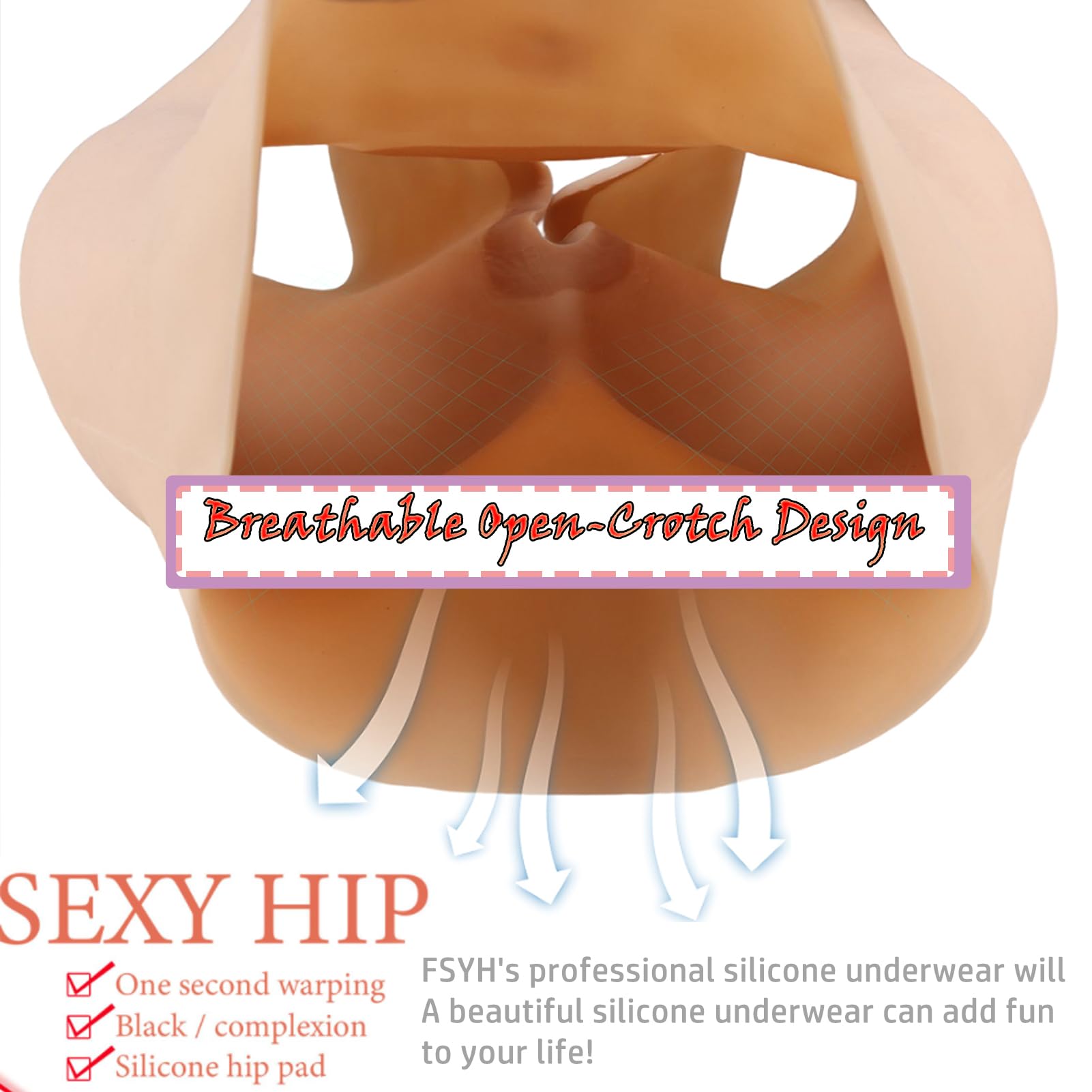 FSYH Vollsilikon-Popo-HöSchen MäNnlich bis Simulation Weiblich Gesäß-HüFten UnterwäSche Butt Lifter Shaper Control Shorts Drag Queens