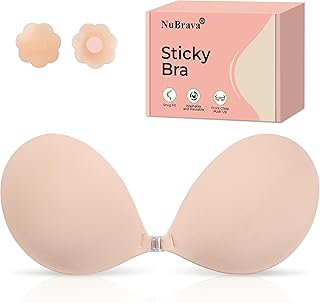 Sticky Bra Push Up, No Show Adhesive Strapless Bra, Backless Dress