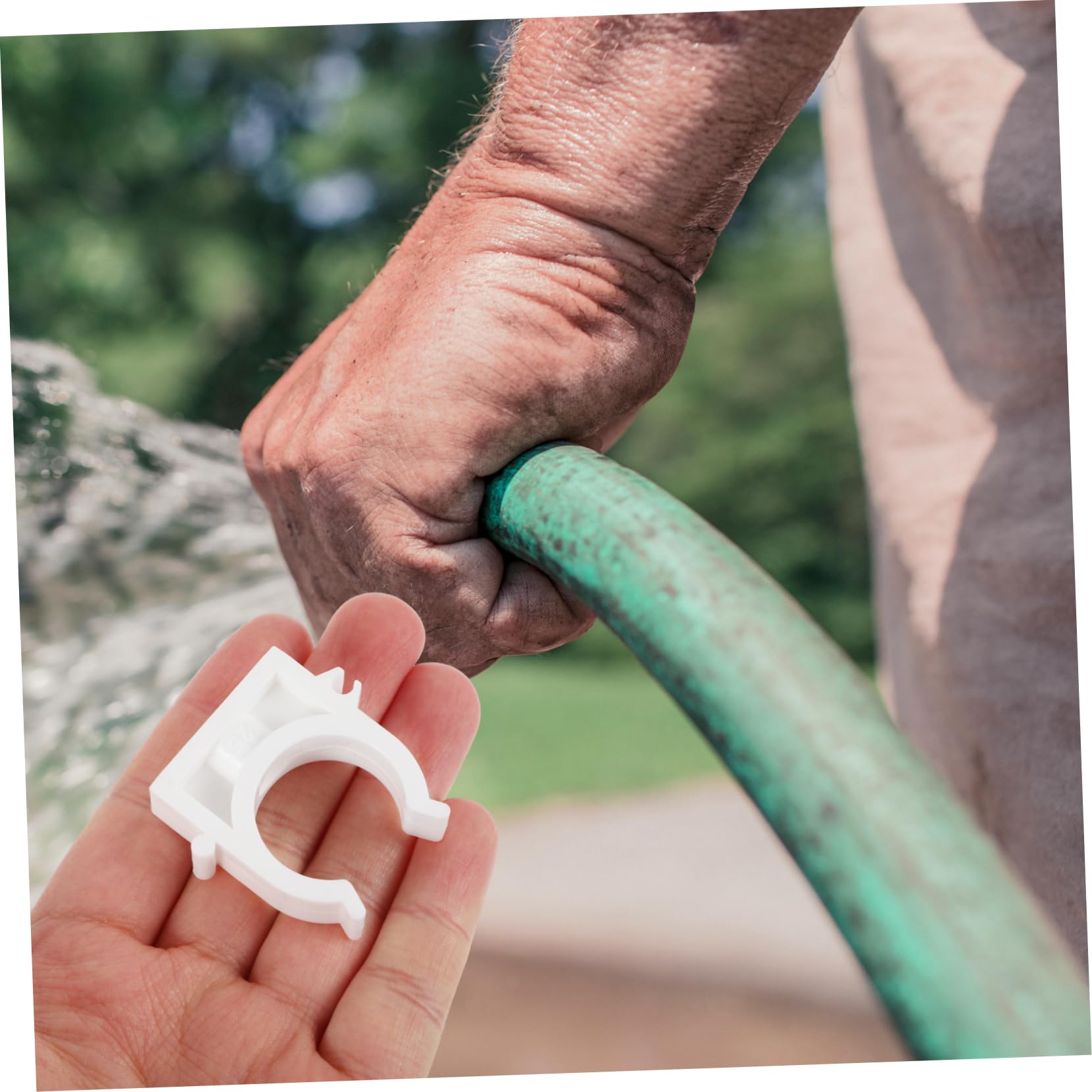 ULTECHNOVO 120 Stk Schlauchschelle Stützklemme Rohrschellen Schnallen für Wasserleitungen Wasserrohrschelle Zaunklemme rohrhalterung schlauchhalter Stützbasis Spannwerkzeuge Abs Weiß