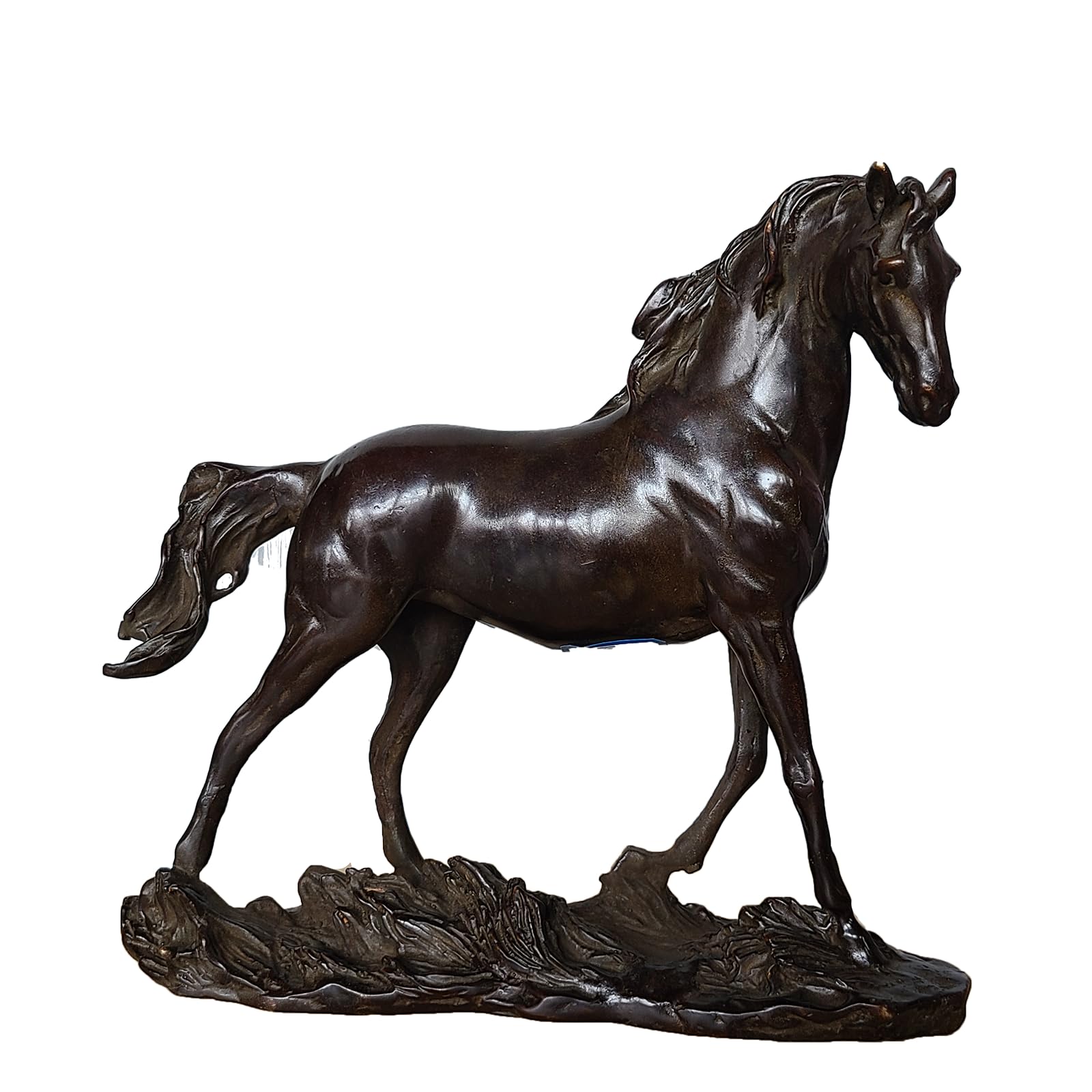 8.3'' Tall European Bronze Horse Statue Standing Horse Bronze Statue and Sculpture for Home Office Decor