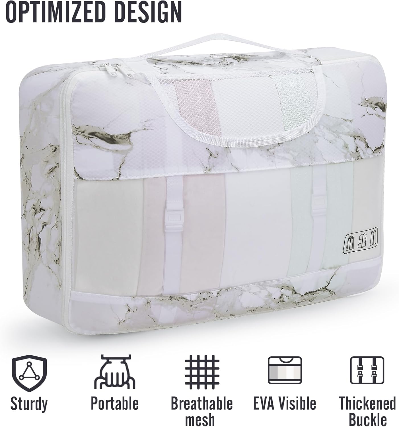 Veken 10 Set Packing Cubes for Travel Essential, Suitcase Organizer Bags in 4 Sizes, Carry-On Luggage Accessories with Large Laundry & Hanging Toiletry Bag, Must-Have for Airplane, Road Trip & Camping - Image 4