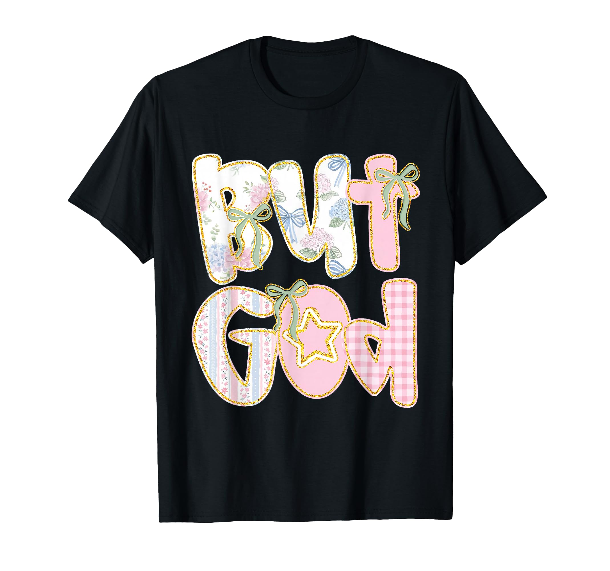 Floral But God Coquette Bow Jesus Bible Verse Faith-Based T-Shirt