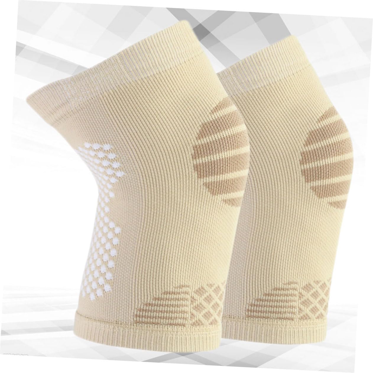 Toddmomy 1Pc Elastic for Sports Breathable Knee Support Brace for Running Riding Comfortable Meniscus Guard for Basketball Volleyball and Weightlifting Beige