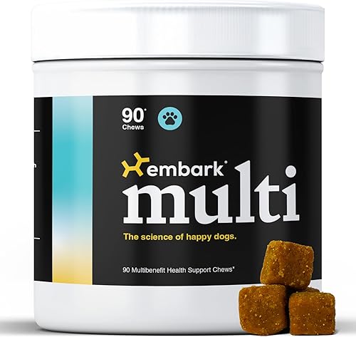 Embark Multibeneficio para perros  Todo en 1, suplementos para perros  Glucosamina, condroitina, apoyo articular  piel, pelaje, cerebro e inmunidad