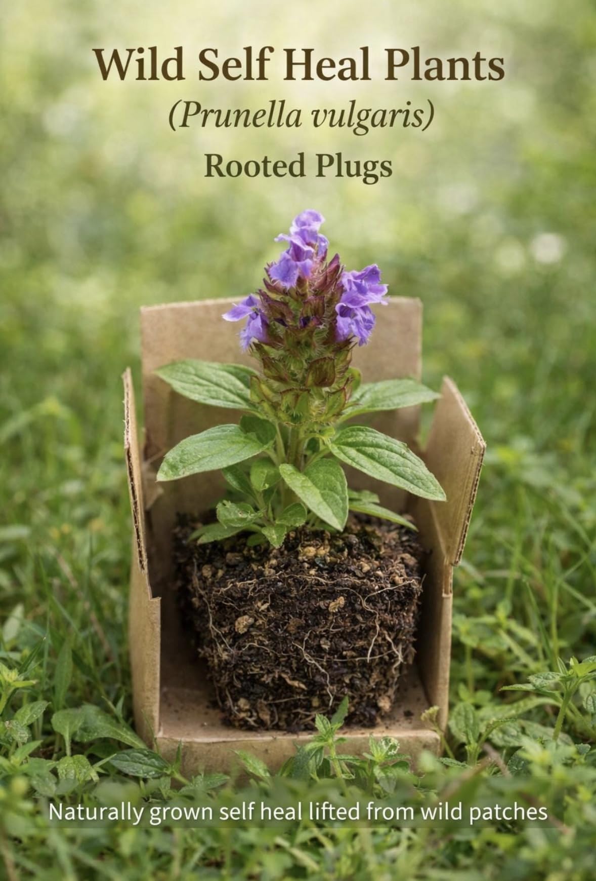 Wild Self Heal Plants Prunella vulgaris Rooted Plugs Pack of 10-15