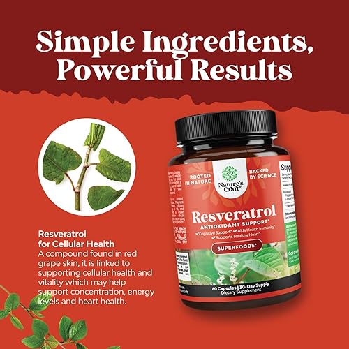 Miniatura 6 de Paquete de suplemento antienvejecimiento para la tiroides Trans Resveratrol y selenio puro suplemento de apoyo natural para las articulaciones -