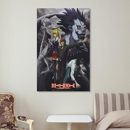 Miniatura 7 de KEWORLAN Póster de notas de anime de muerte, pósteres de habitación, impresiones artísticas en lienzo para decoración de pared, decoración de