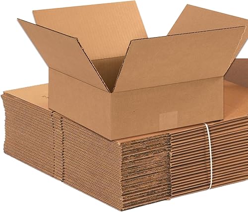 Aviditi Cajas de cartón corrugado reciclables, 12.0in de largo x 12.0in de ancho x 4.0in de alto, marrónKraft, embalaje ecológico y solución de