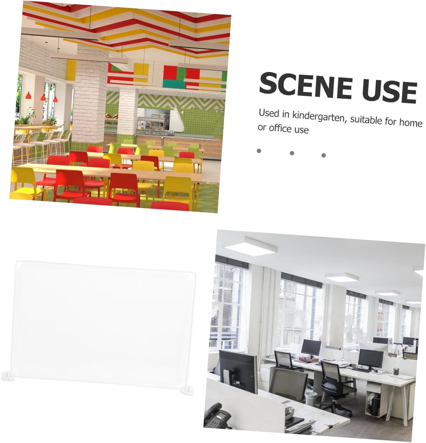 Plastic Sneeze Guard Desk Screen Privacy Divider School Desk Partition Sturdy Pp Material