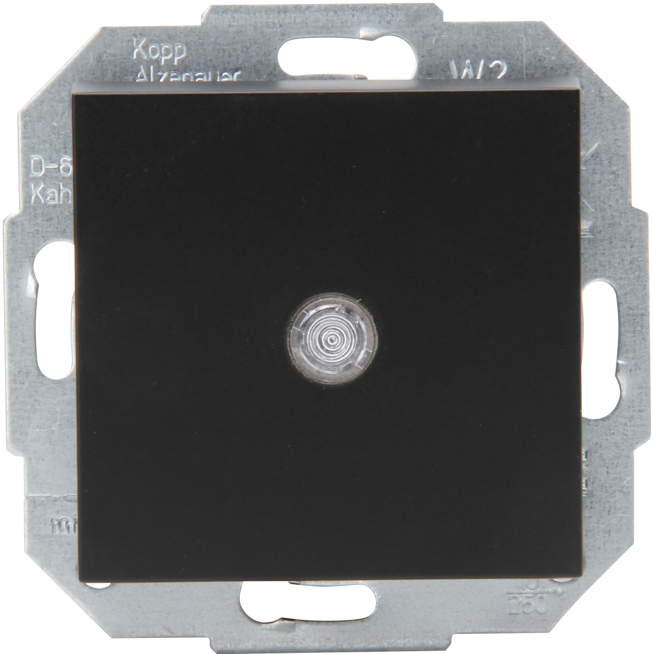 Kopp Athenis Universalschalter (Aus-Wechsel-Schalter), beleuchtet, IP20, schwarz, matte Oberfläche, 587695080