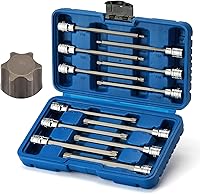 Vista 8 de Mayouko Juego de llaves de vaso XZN triple cuadrado extra largo de 6", 4mm a 18mm, 10 piezas, transmisión de 3/8" y 1/2