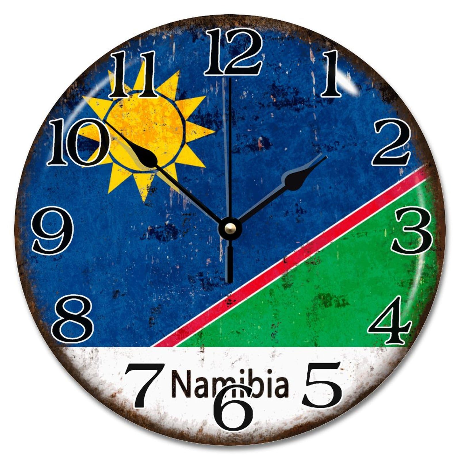 Horloge murale Namibie sans bruit pour stopper les distractions dans la chambre