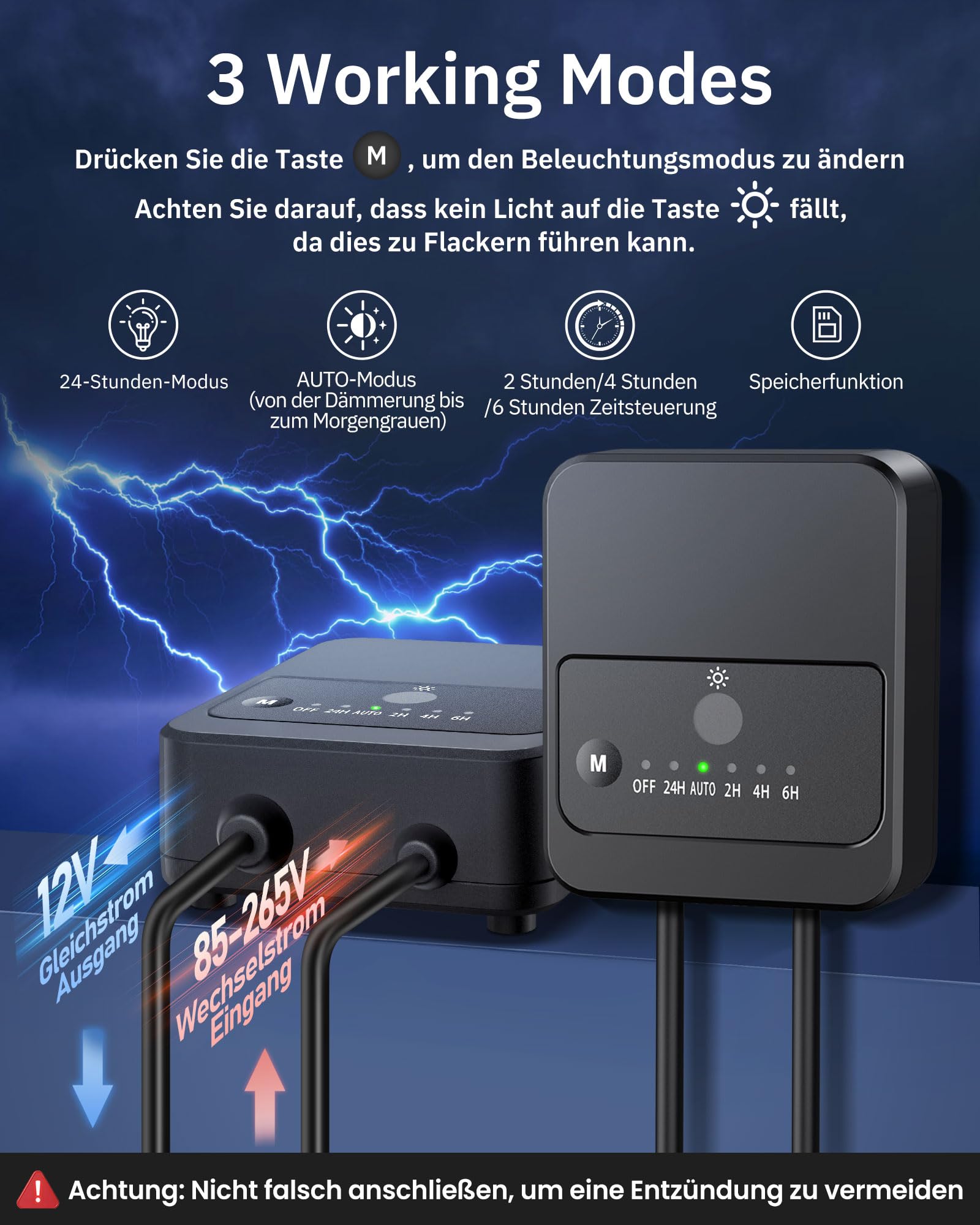 MEIKEE Gartenbeleuchtung Warmweiß 3 W 330 LM 12 V–24 V LED-Strahler 8 Stück | Gartenstrahler mit Transformator, Anschlüssen, 20 m Kabel, EU-Stecker, wasserdicht nach IP66 für Gartenwege, Innenhöfe, Bäume