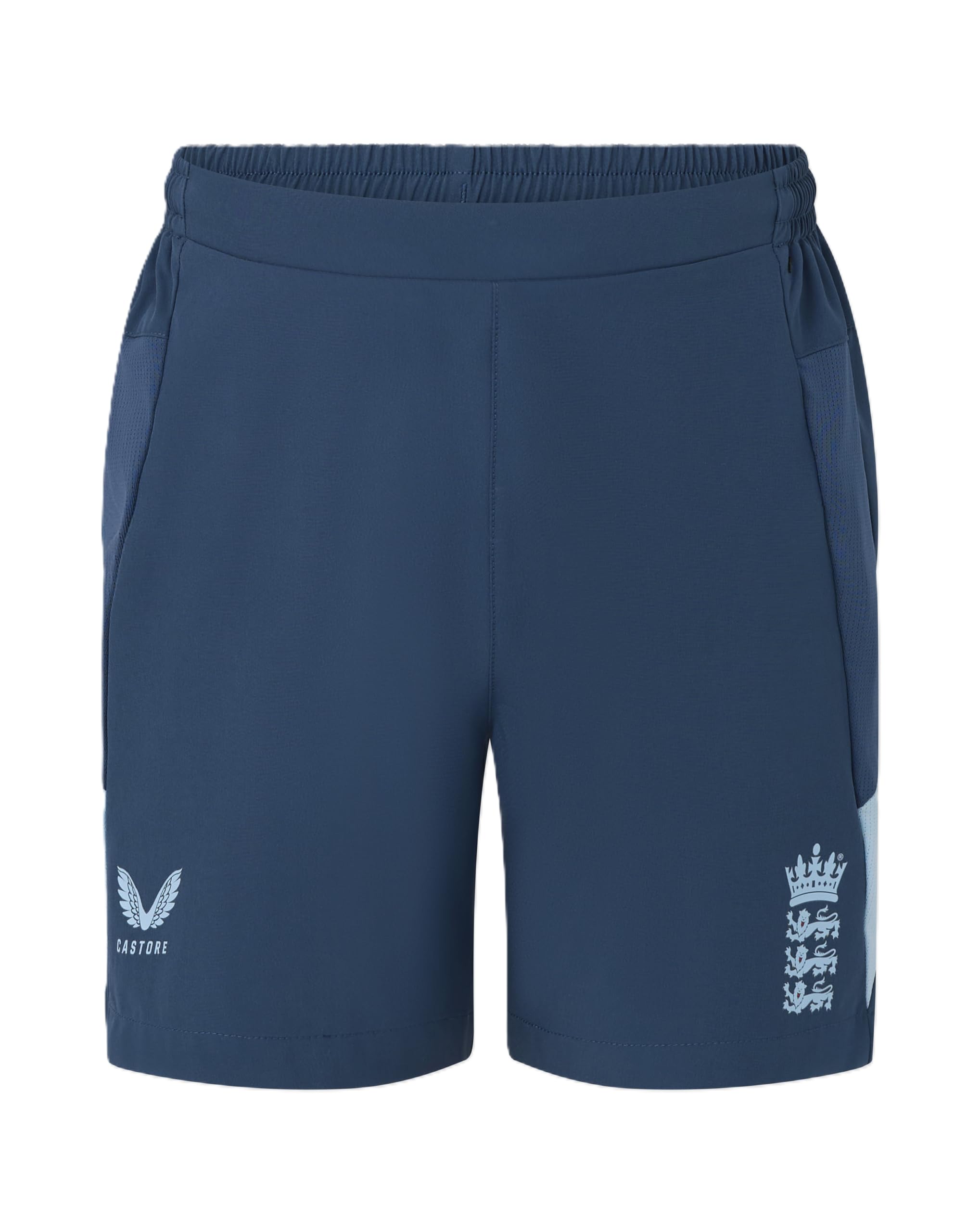 Castore England Cricket Unisex Kids Performance Shorts, Airy Blue, 8-9Y