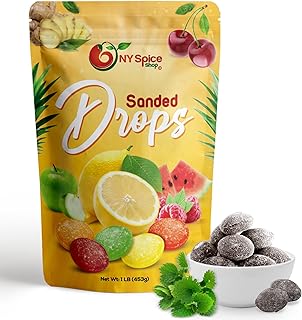 NY SPICE SHOP Horehound Sanded Candy Drops - 1 Pound Old Fashioned Sanded Drops - Fresh Delicious Bulk Candy - Sanded Hard...