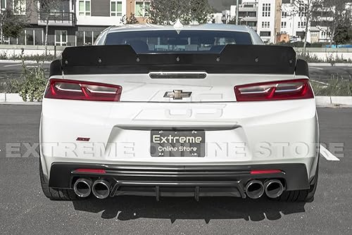 Miniatura 2 de Repuesto para todos los modelos Chevrolet Camaro 2016  1LE extendido estilo V2 plástico ABS negro mate añadir en la tapa trasera del maletero ala