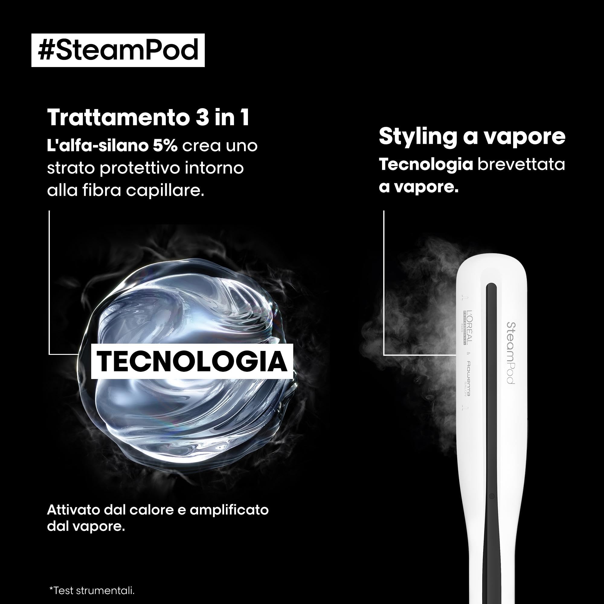 L'Oréal Professionnel Set con Piastra per Capelli Professionale Steampod 3 e Trattamento Lisciante Professionale Steampod, Protezione Termica e 72h di Effetto Anti-crespo, 50 ml