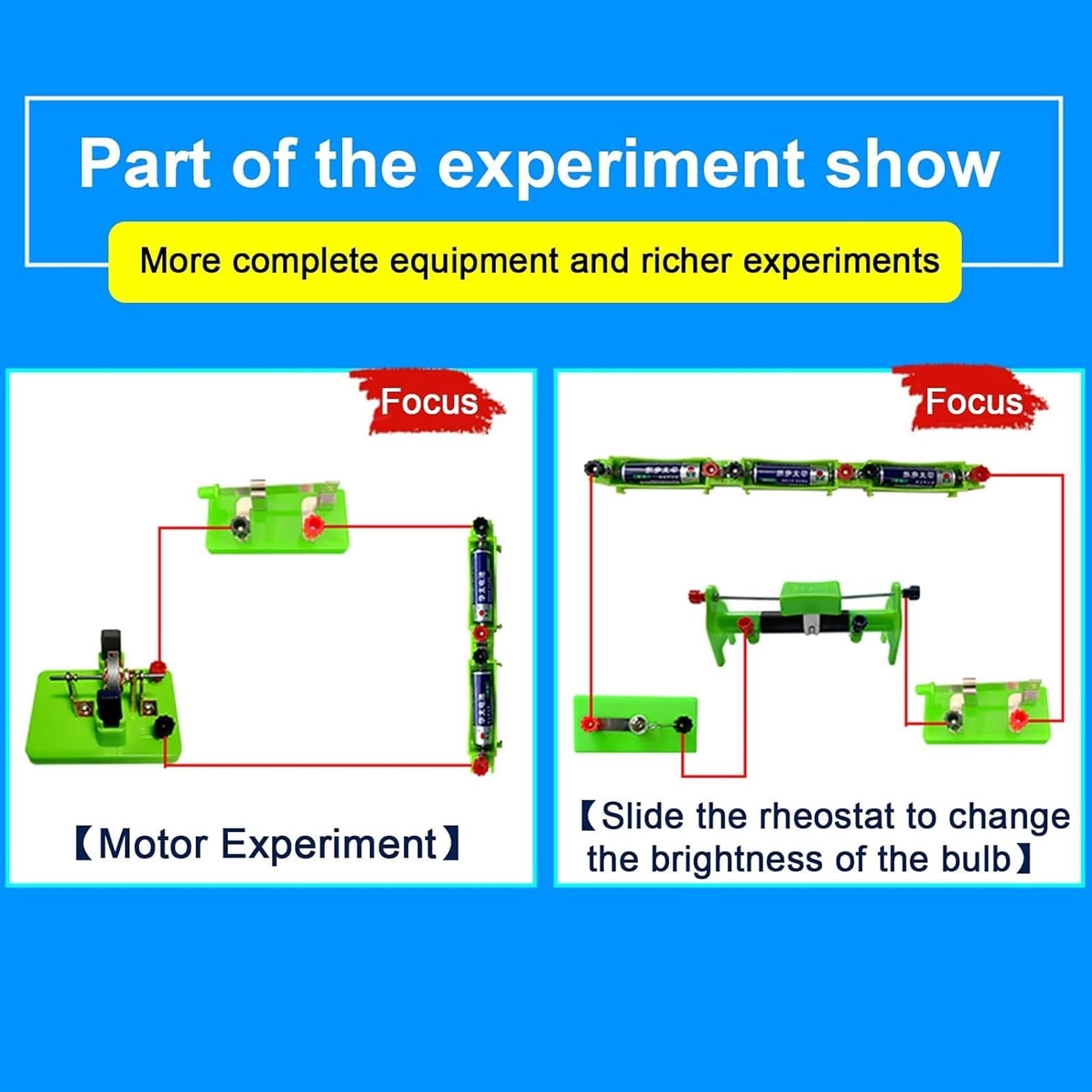 VERIMP Physik-Elektrizität-Experimentierkasten Physik-Set Lernwerkzeuge Elektromagnetismus Elektromagnetischer Experimentierkasten Junior High School Physik Elektrische Experimentierausrüstung