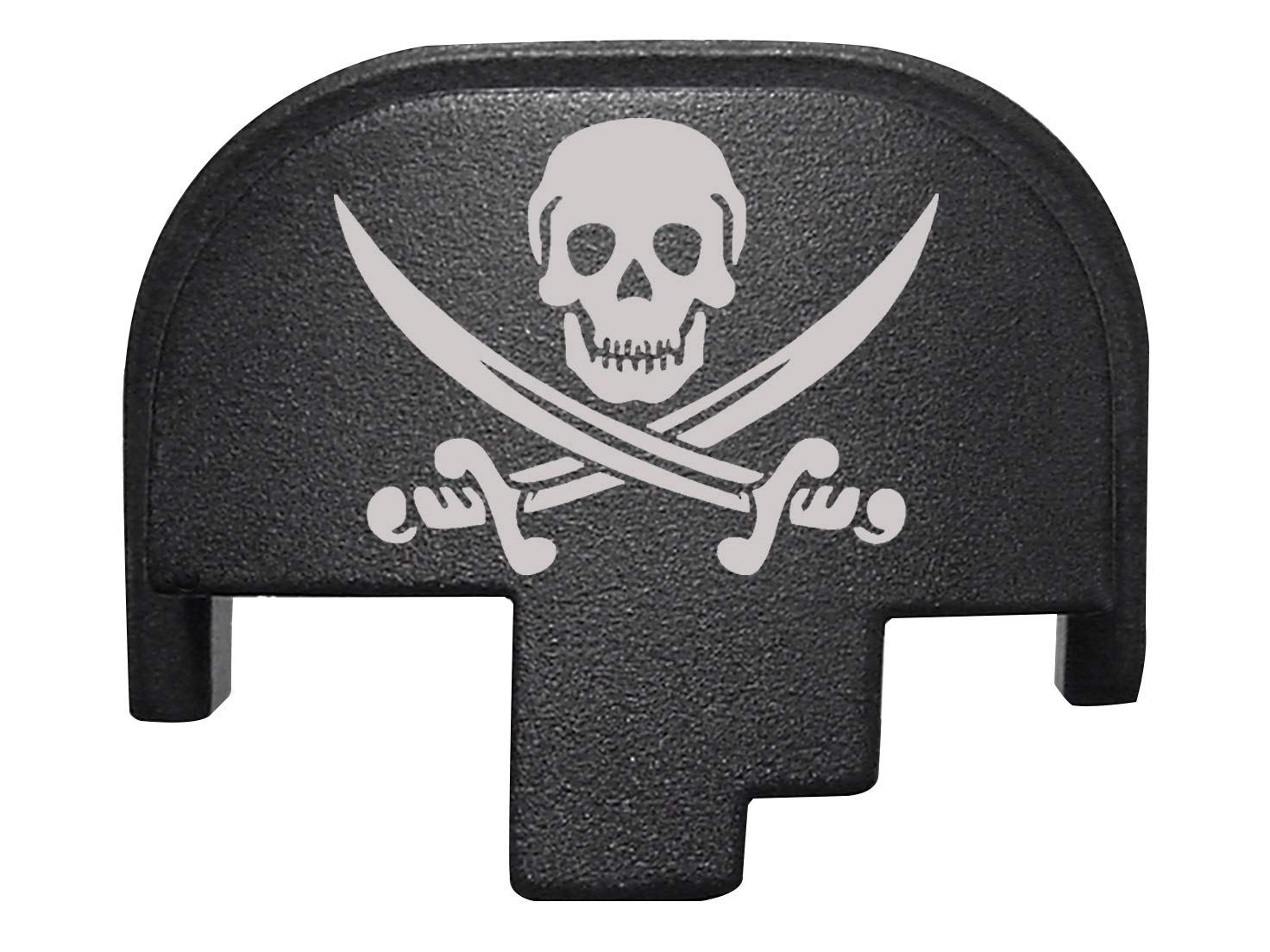 NDZ Performance Rear Back Plate for Smith & Wesson S&W M&P 2.0 Full-Size Compact Black - Skull and Crossbones Jolly Roger