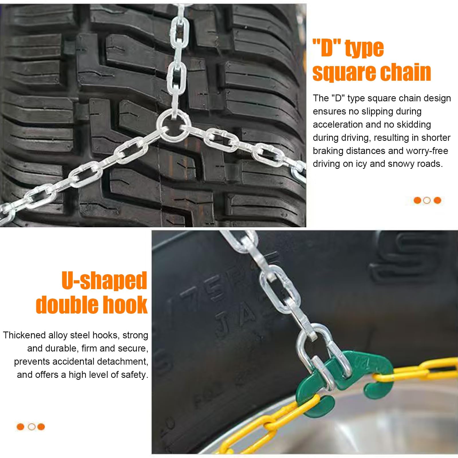Cadenas de nieve for coche, cadenas de neumáticos de meta, for coches, cadenas de nieve, Montaje rápido tensión automática, for delantero Barro Nieve Hielo(235/55 R19)
