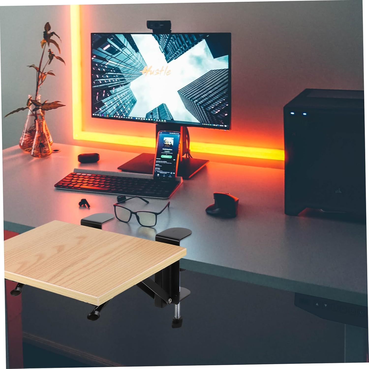 jojofuny Desk Mouse Pad Wrist Rest Arm Support for Computer Arm Rest Stand Random Color