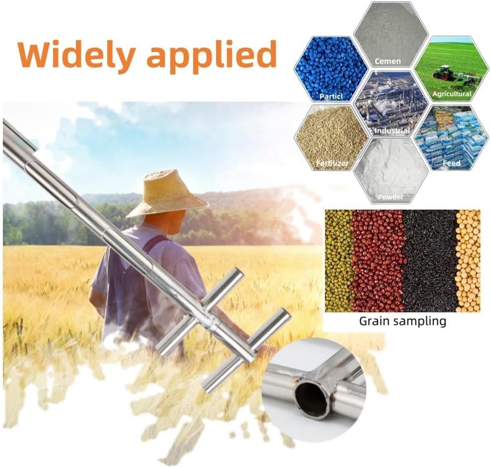 Sonda di campionamento di polveri e cereali per una raccolta accurata di solidi in applicazioni industriali