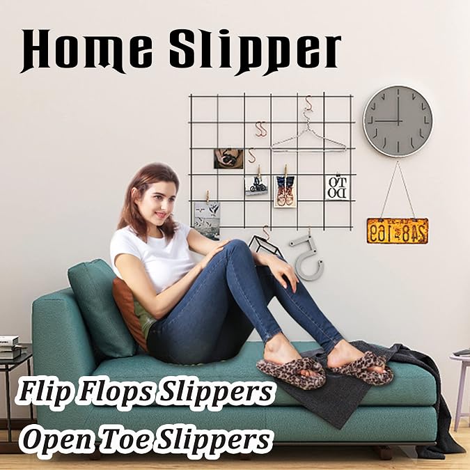 Home Slipper Women's Soft Fleece Indoor Non-Slip House Flip-Flops SPA Thong Slippers