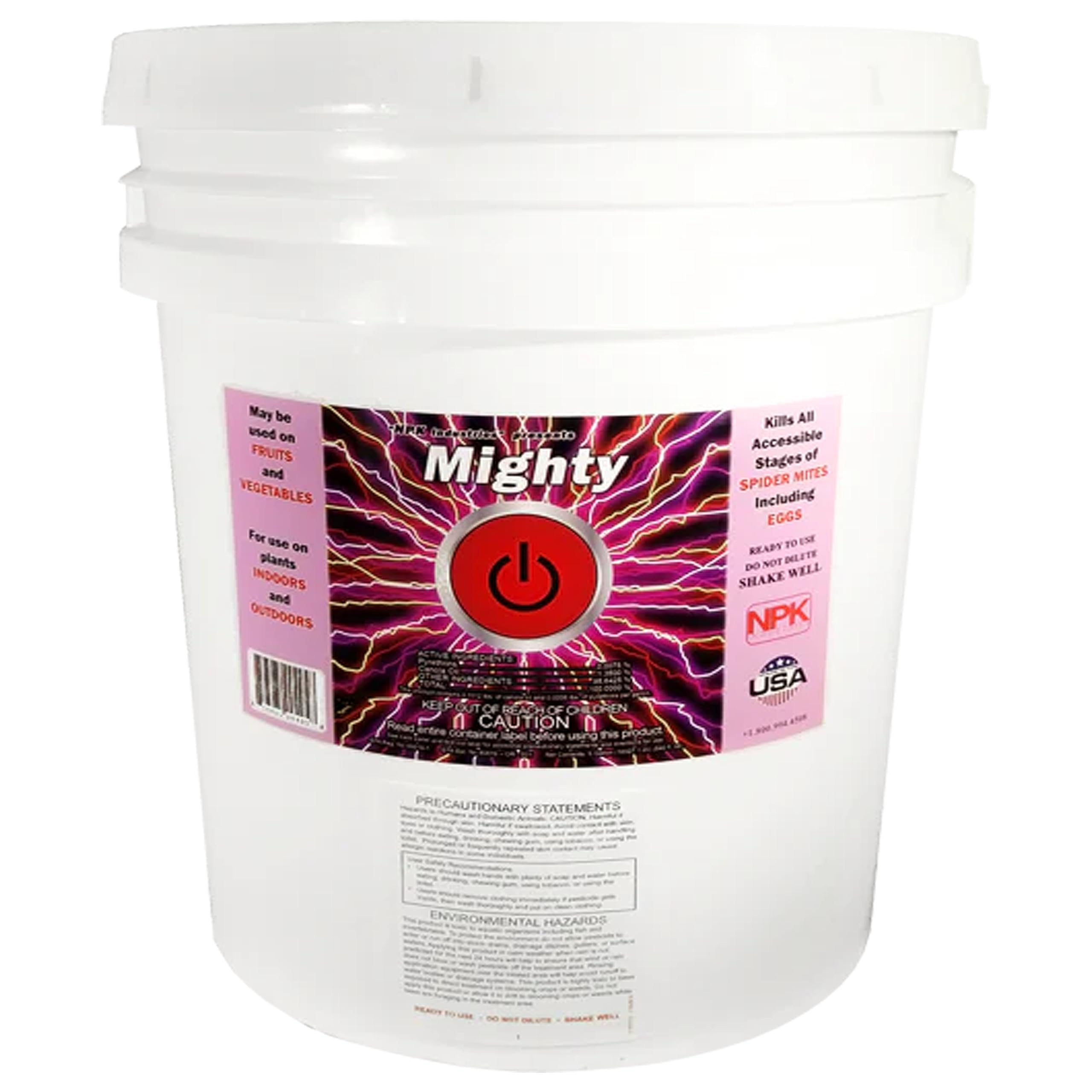 RAWMighty 5 Gallon by NPK Industries Plant Care Bug mite Garden pest Spray