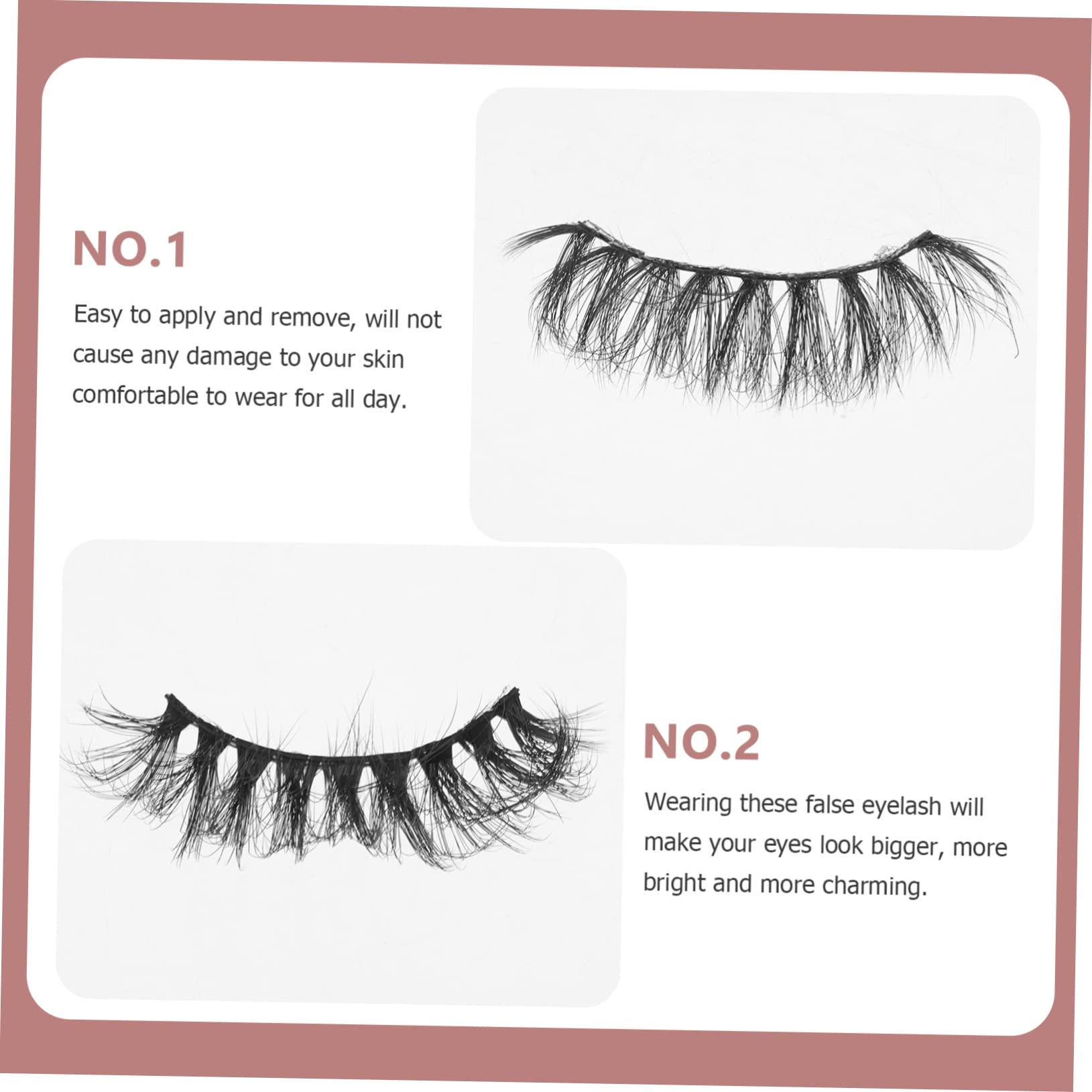 MAGICLULU 50pares Pestañas Postizas De Natural De Extensiones De Pestañas Para Maquillaje y